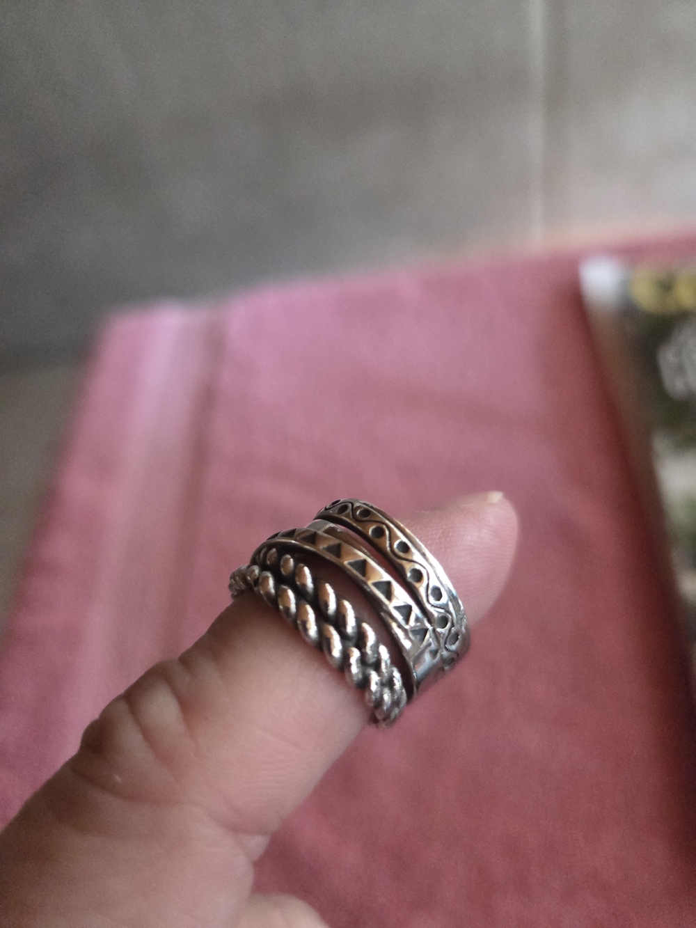 Sterling Silver Stacked Ring - Picture 4 of 7